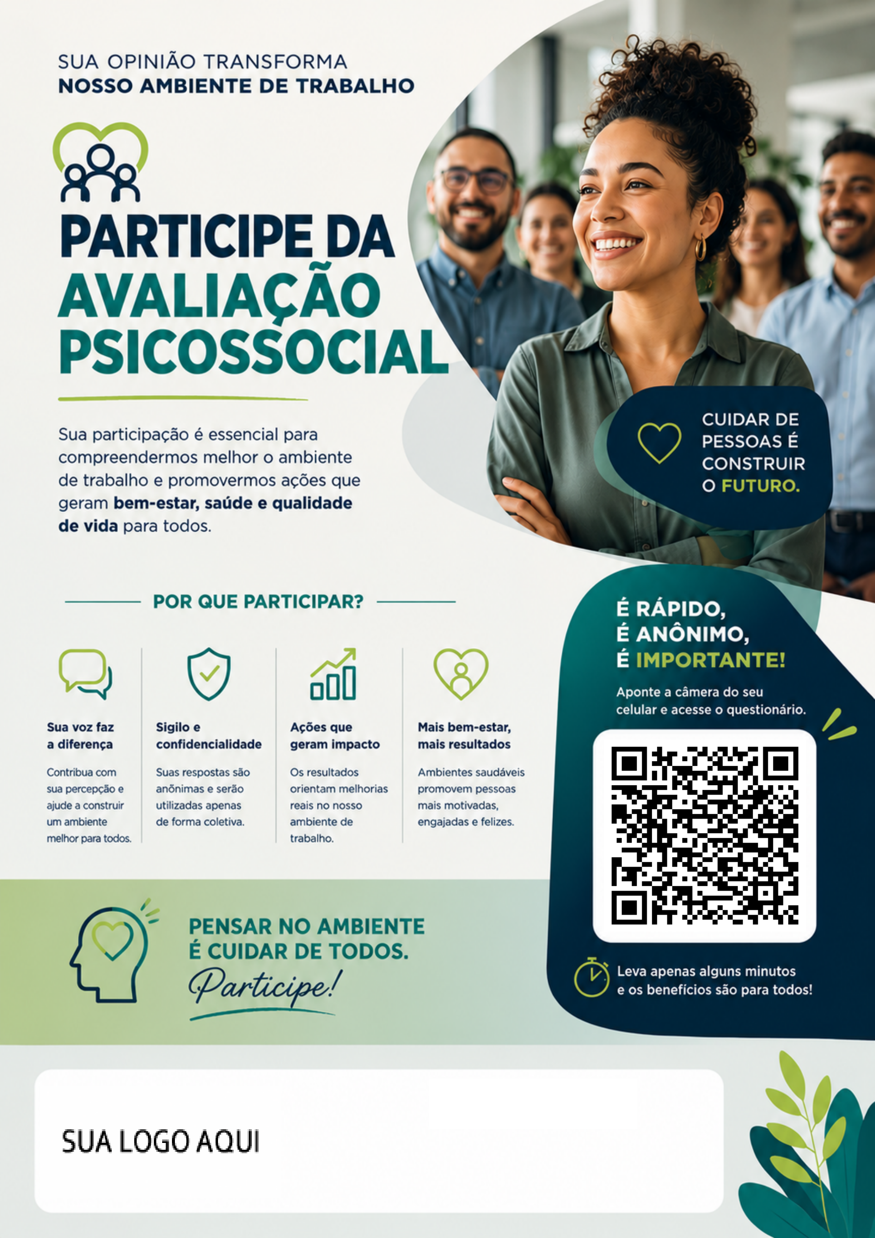 Panfleto white label com QR Code